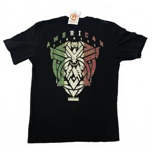 American Fighter Mens Penasco Graphic  T-Shirt Black Youth Large Mexico